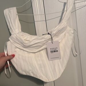 Princess Polly White Crop Top